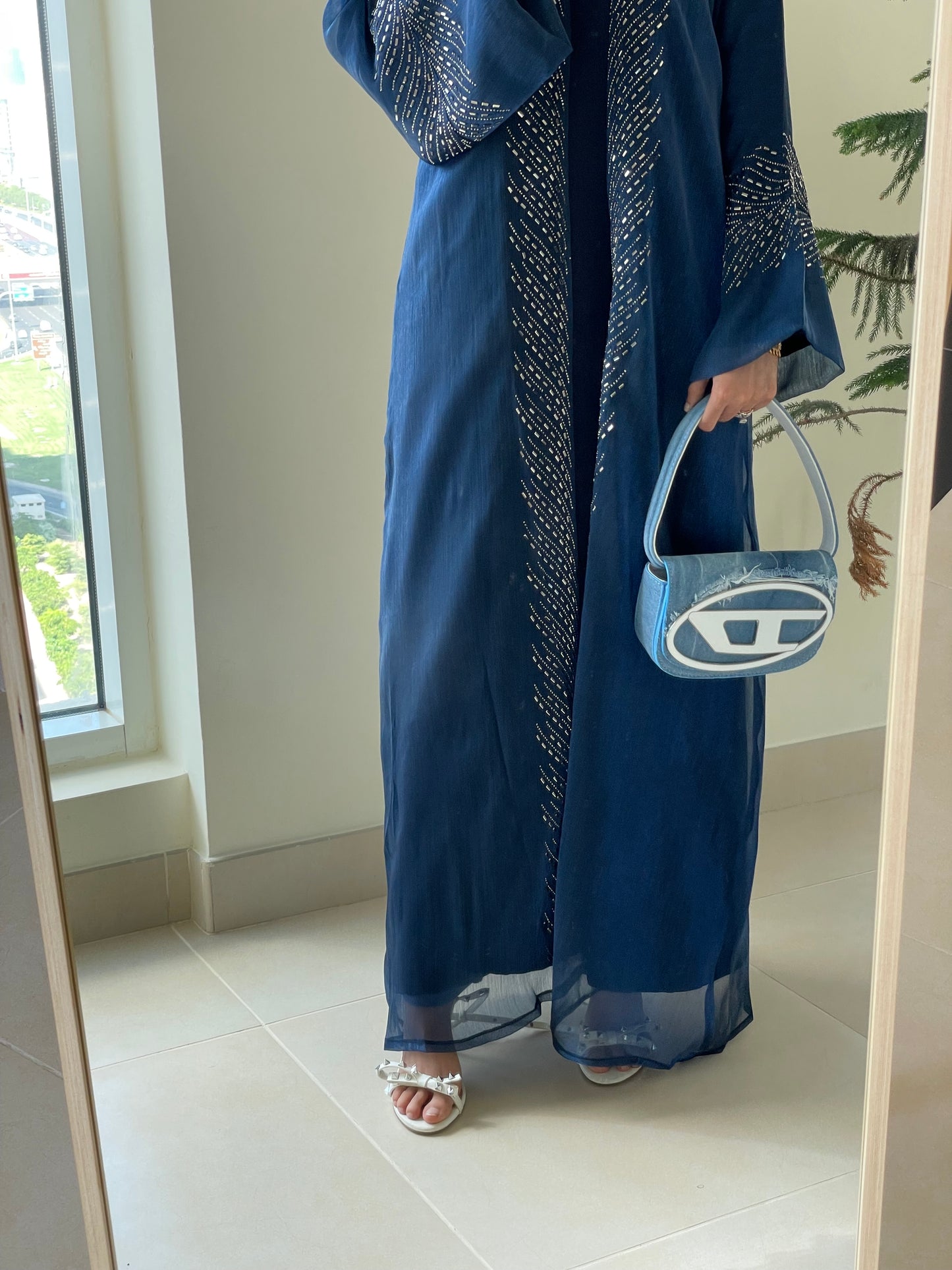 Reem Blue Obsession Abaya with Inner