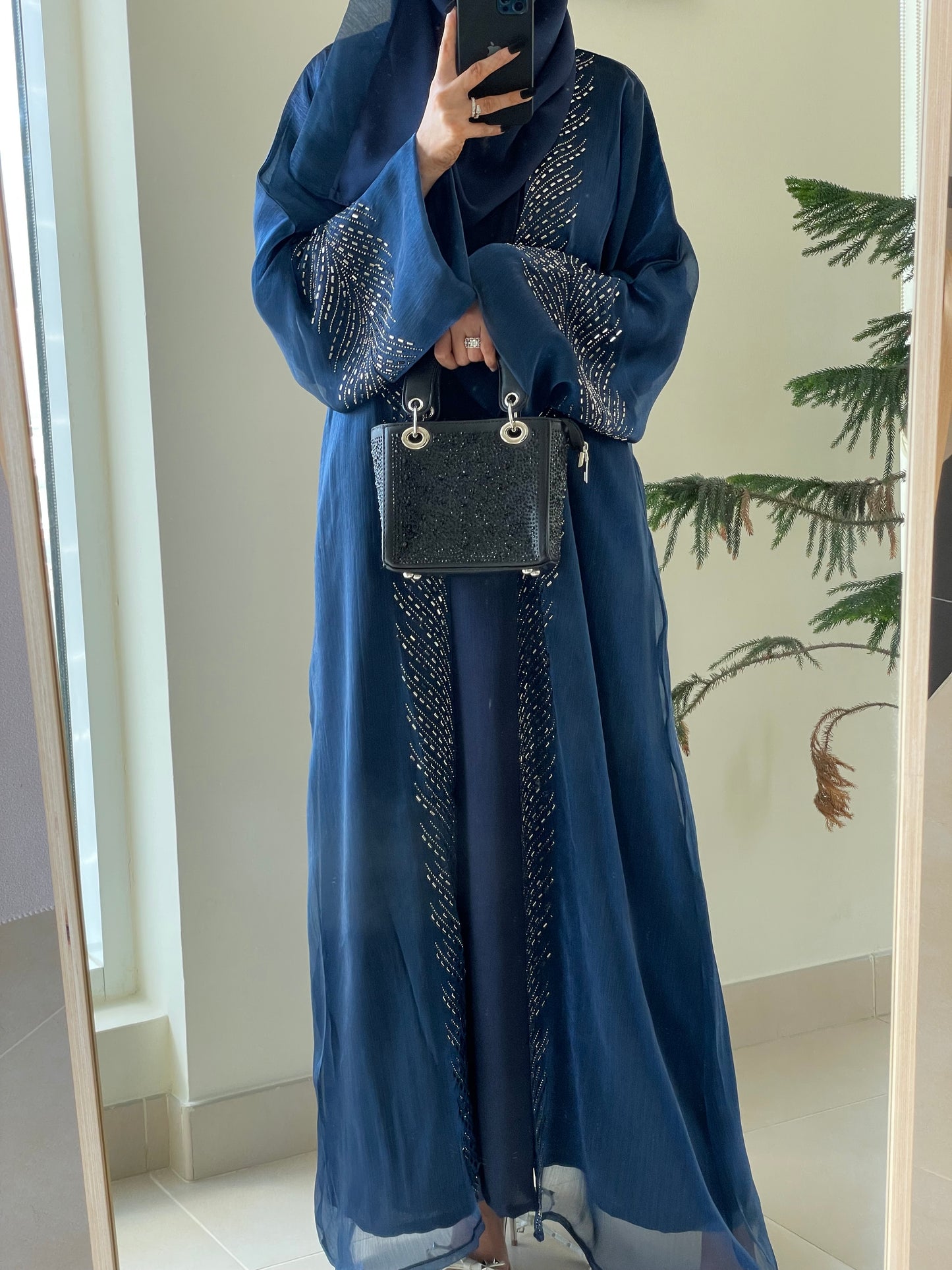 Reem Blue Obsession Abaya with Inner