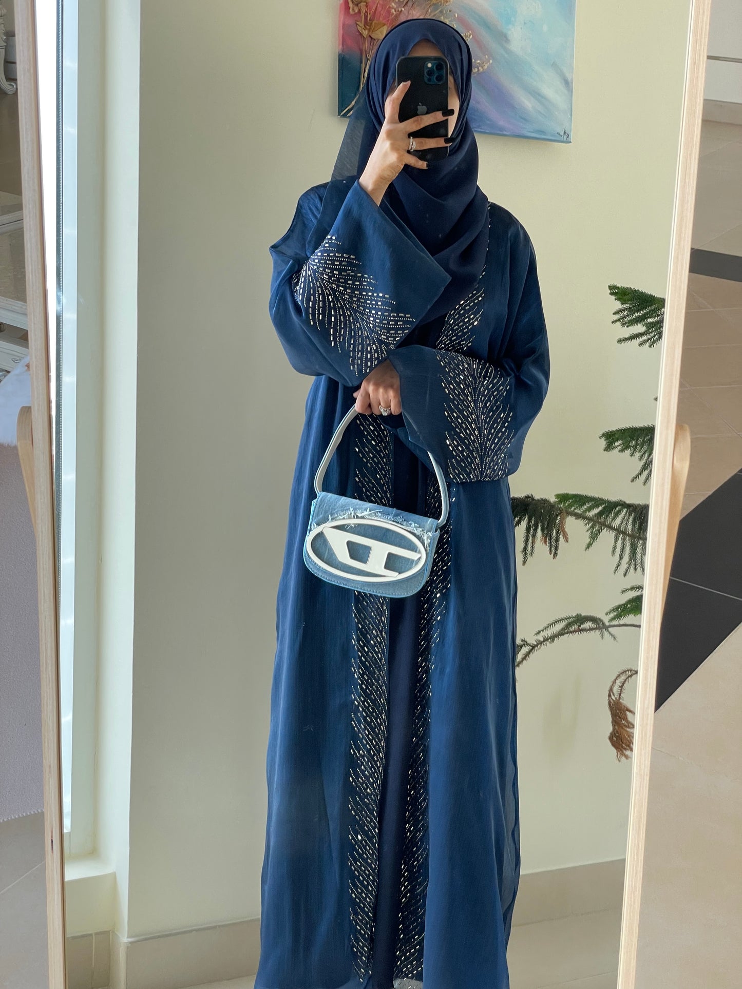 Reem Blue Obsession Abaya with Inner