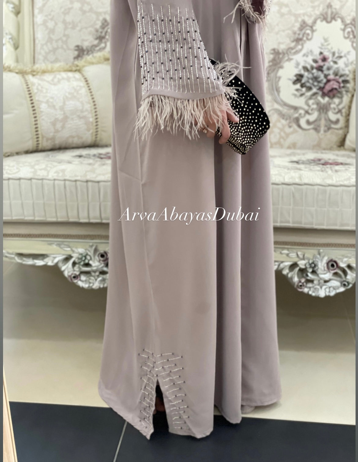 ‘Aahil’ Frilled Sleeve Abaya