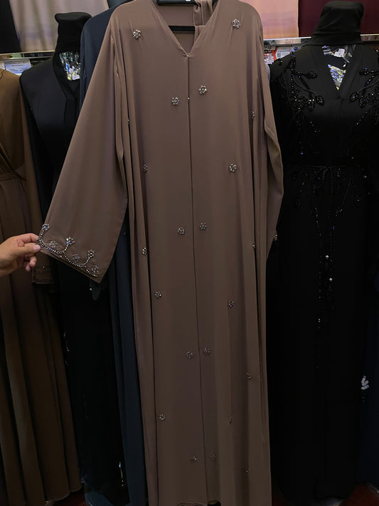 Talia Floral Double Chiffon Abaya