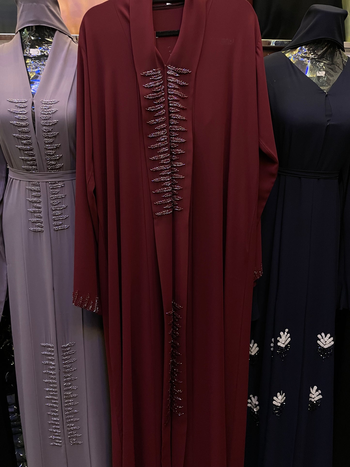 Manza Maroon Double Chiffon