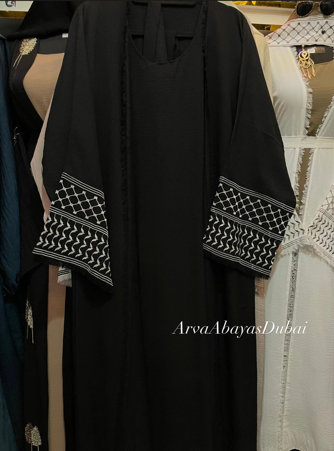 Keffiyeh Dubai Abaya With Inner