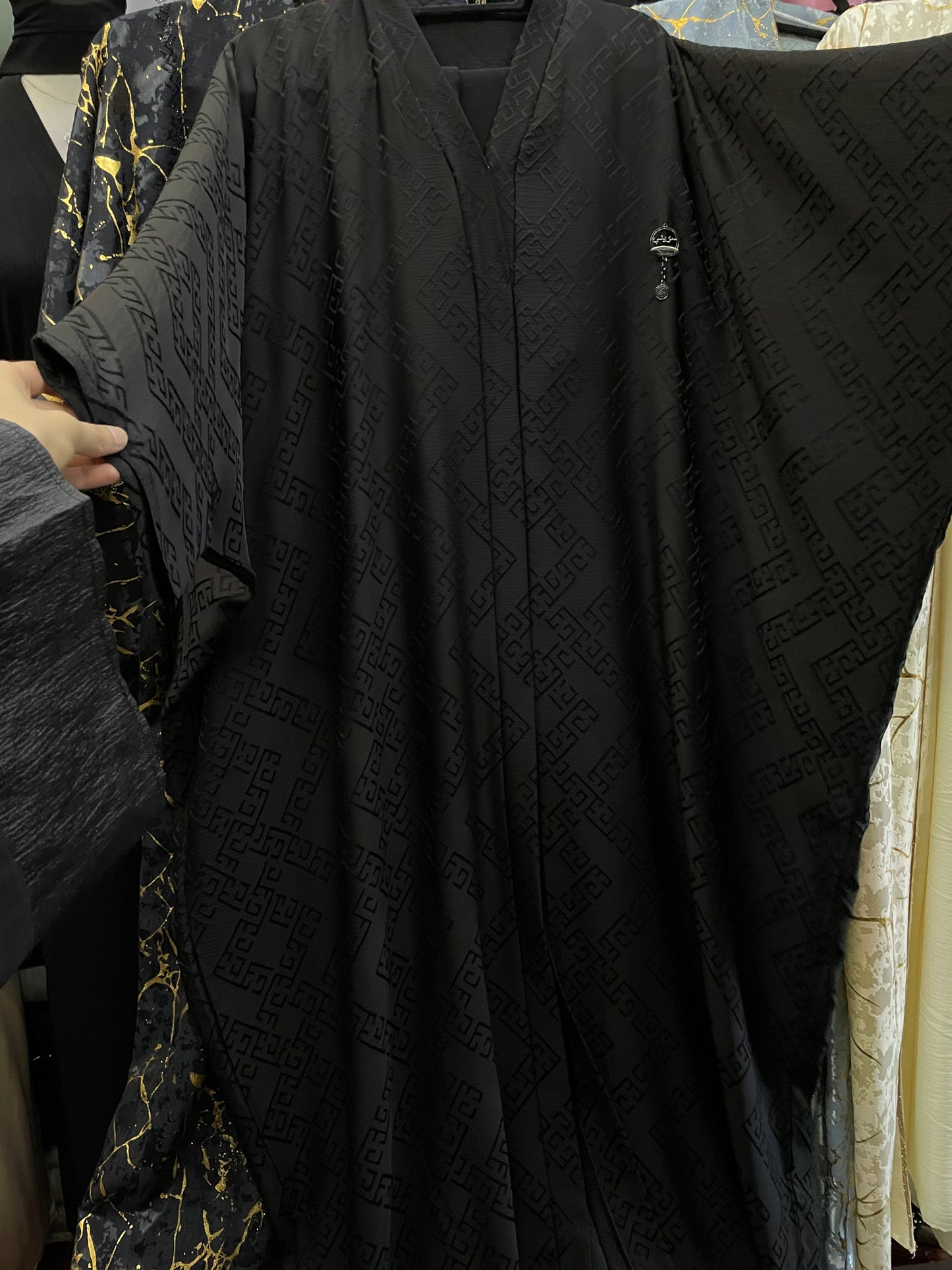 ‘Haya’ Luxury Full Black Kaftan