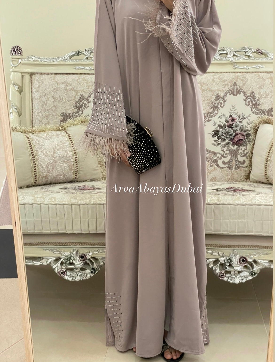 ‘Aahil’ Frilled Sleeve Abaya