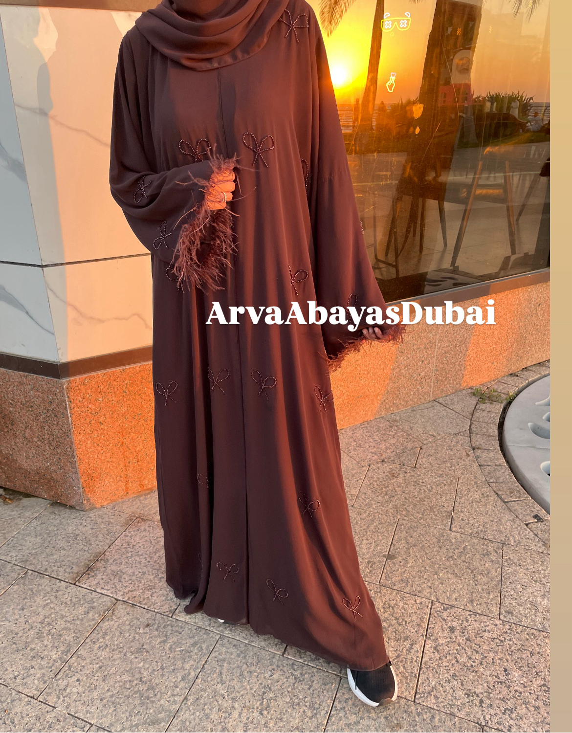 Ilham Bow Pinterest Worthy Abaya Black